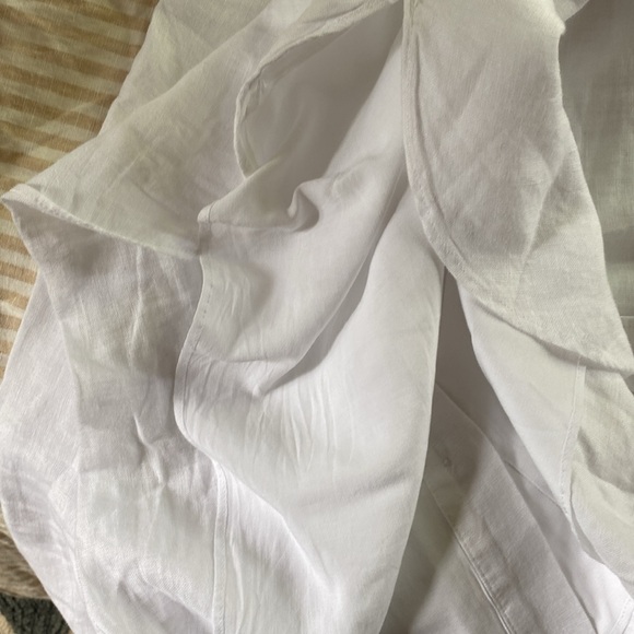 J crew capitaine shirt dress in linen. Size M white - Picture 8 of 8